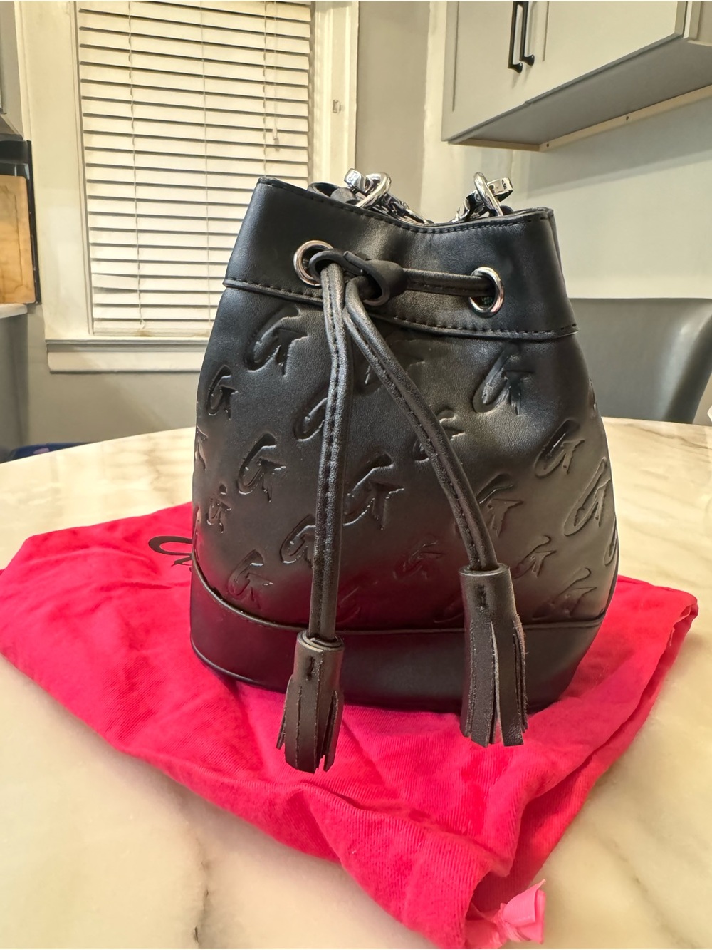 Glam-Aholic MINI MONOGRAM BUCKET BAG - Picture 3 of 5